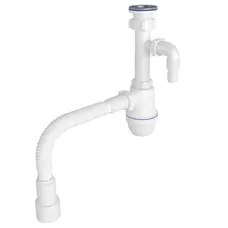 Сифон для раковини ANIplast з різьбовим випуском 64 мм і відведенням для пральної машини C1315EU