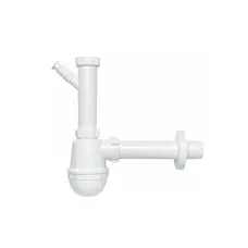 Сифон для кухонной мойки KronoPlast 1 1/2''40 мм без выпуска, с отводом для стиральной машины и прямой трубой SM10020002<br>