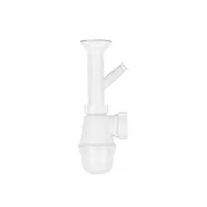 Сифон для кухонной мойки KronoPlast 1 1/2''х40 мм с литым выпуском и отводом для стиральной машины SM13000000