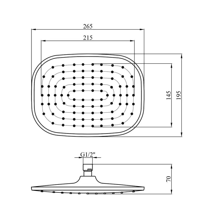 Лійка для верхнього душу Kroner KRP Edelstahl Kubus - SCH704