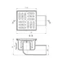 Трап ANIplast з горизонтальним випуском 50 мм, з решіткою 10х10 см TA5104EU