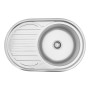 Кухонна врізна мийка з нержавіючої сталі Kroner KRP Satin-7750 0.8мм-180