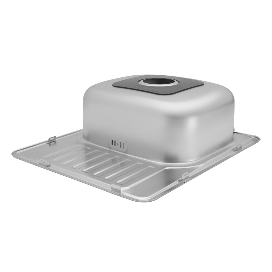 Кухонна врізна мийка з нержавіючої сталі Kroner KRP Satin-5848 0.8мм-180