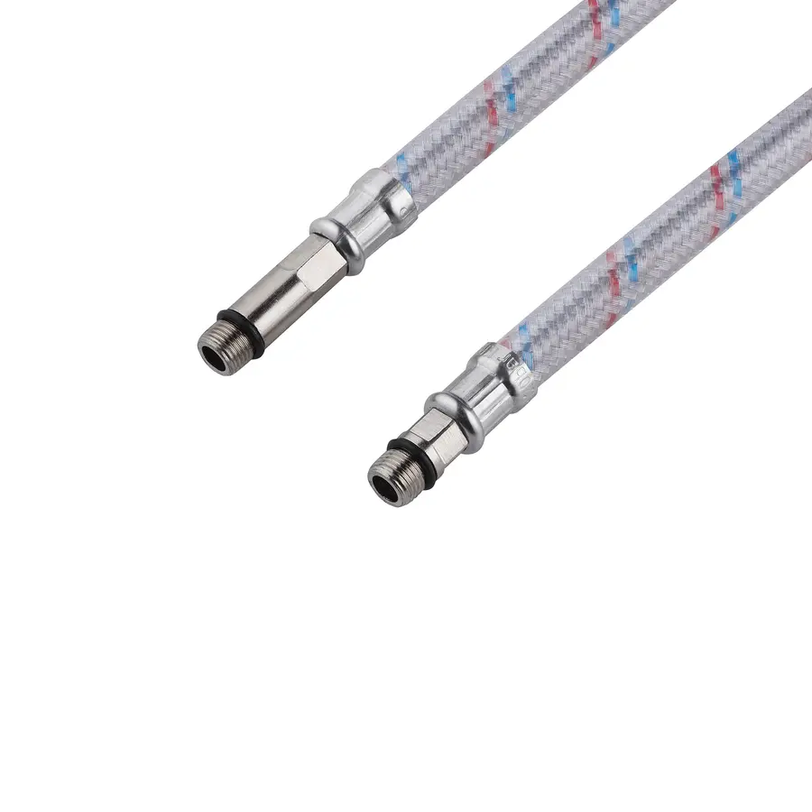 Гибкая подводка для подключения смесителя Kroner KRM - 120 1/2"хМ10 в нейлоновой оплетке покрытой ПВХ (пара)