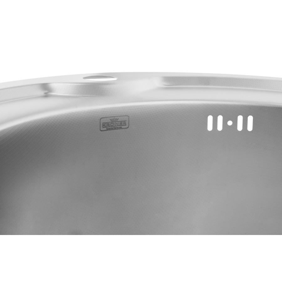 Кухонна врізна мийка з нержавіючої сталі Kroner KRP Dekor-510 0.6 мм-180
