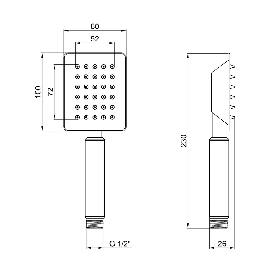 Лейка для душа Kroner KRP Edelstahl Kubus - ESG700