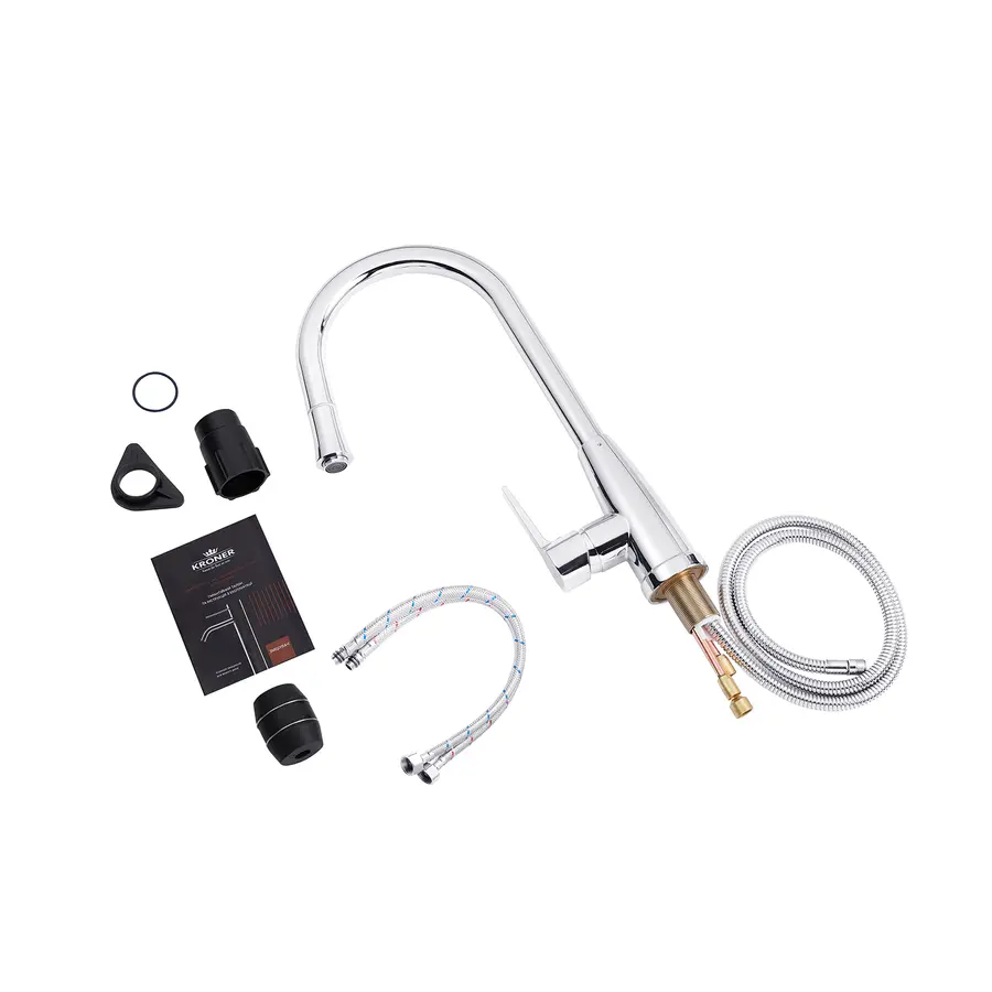 Змішувач для кухні з висувним виливом Kroner KRM 11-013F