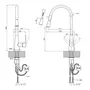 Змішувач для кухні з висувним виливом Kroner KRM 11-013F