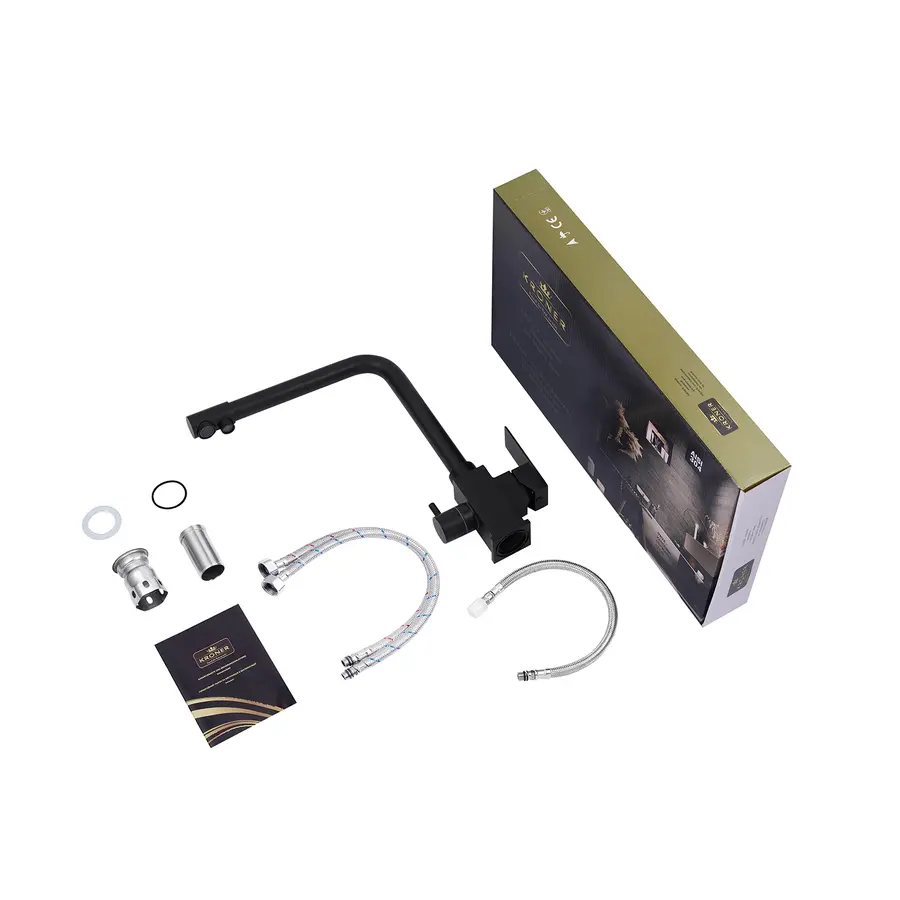 Змішувач для кухні з підключенням до фільтру Kroner KRP Edelstahl Kubus - SCH03810