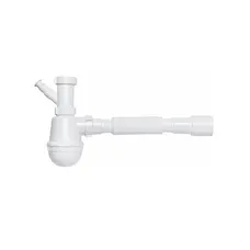 Сифон для кухонной мойки KronoPlast 1 1/2''х40 мм без выпуска с отводом для стиральной машины SM10020043<br>