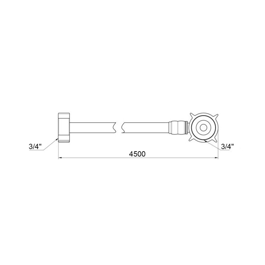 Шланг для пральної машини заливний Kroner KRM - 450 см 3/4" ВВ