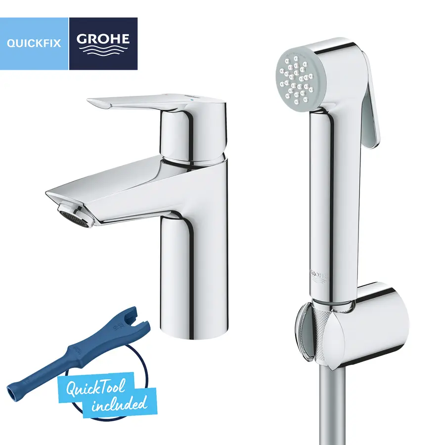 Набор для гигиенического душа со смесителем Grohe QuickFix Start S-Size 23123003