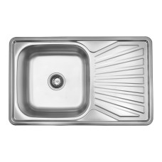Кухонна врізна мийка з нержавіючої сталі Kroner KRP Satin-7848 0.8мм-180