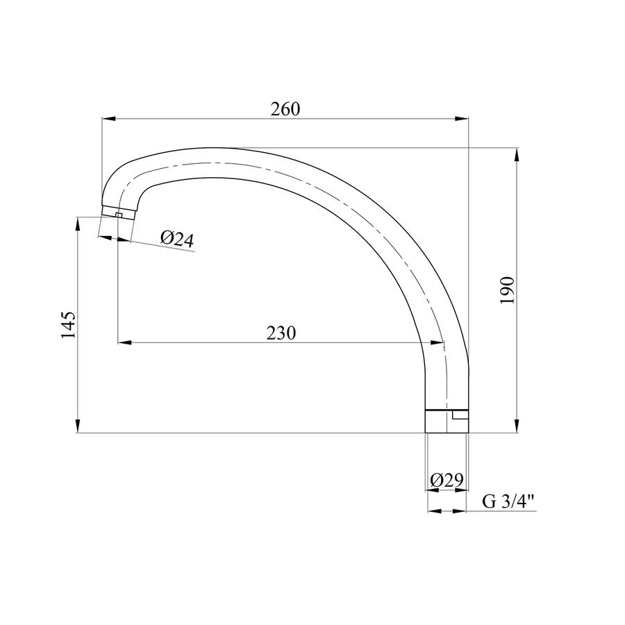 Вилив для змішувача Kroner KRM - C806