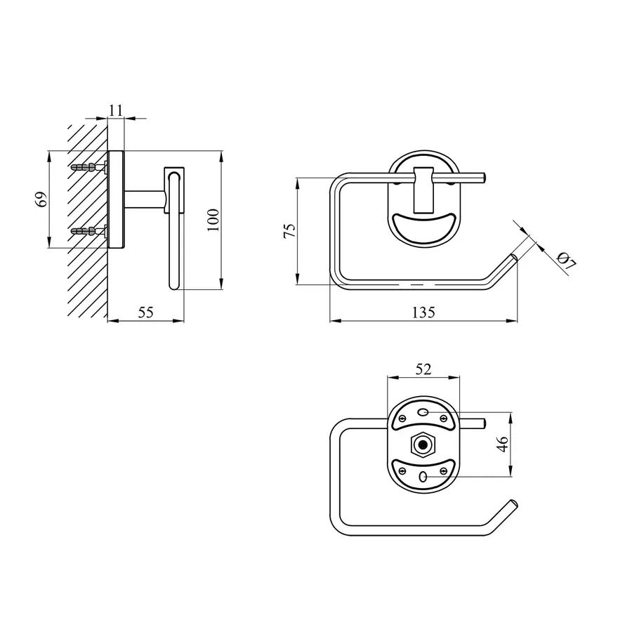 Тримач для туалетного паперу Kroner KRM Elbe - ACC2903-2