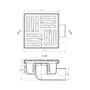 Трап ANIplast з горизонтальним випуском 50 мм, з нержавіючою решіткою 15х15 см TA5112EU