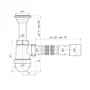 Сифон для раковини ANIplast з литим випуском 64 мм, з гнучкою трубою 40х40/50 мм C2015EU