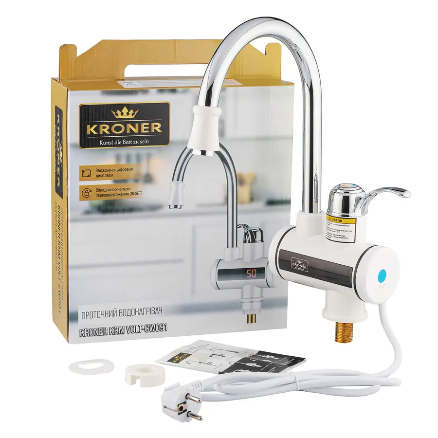 Проточный водонагреватель Kroner KRM Volt-CW091 с дисплеем