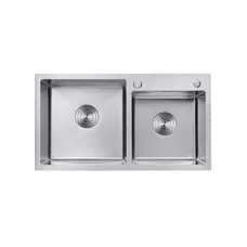 Кухонна мийка з нержавіючої сталі Kroner KRP Gebürstet-7843ZHM