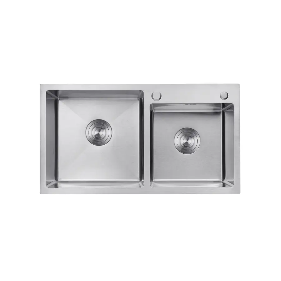 Кухонна мийка з нержавіючої сталі Kroner KRP Gebürstet-7843ZHM