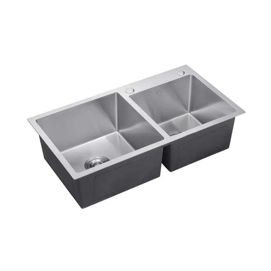 Кухонна мийка з нержавіючої сталі Kroner KRP Gebürstet-7843ZHM