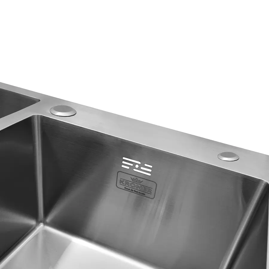 Кухонна мийка з нержавіючої сталі Kroner KRP Gebürstet-7843ZHM
