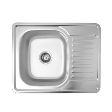 Кухонна врізна мийка з нержавіючої сталі Kroner KRP Satin-6350 0.8мм-180