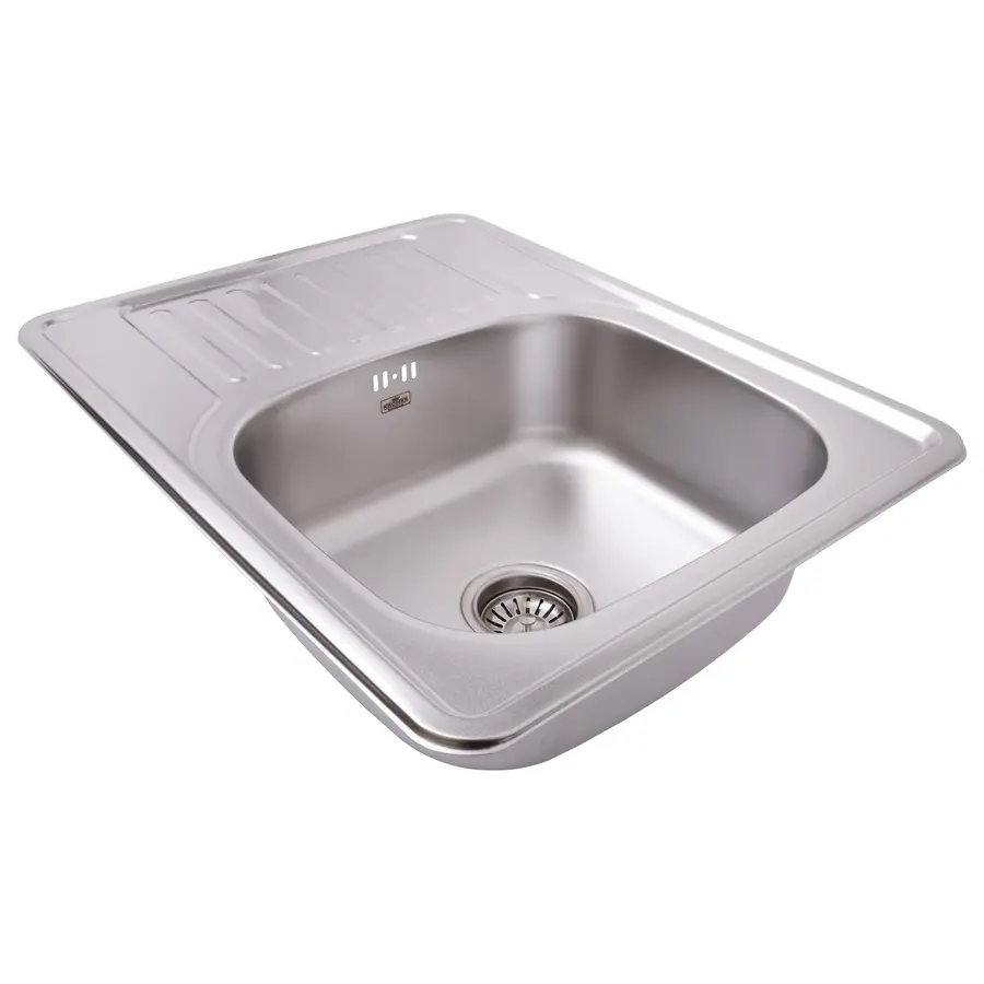 Кухонна врізна мийка з нержавіючої сталі Kroner KRP Satin-6350 0.8мм-180