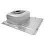 Кухонна врізна мийка з нержавіючої сталі Kroner KRP Satin-6350 0.8мм-180