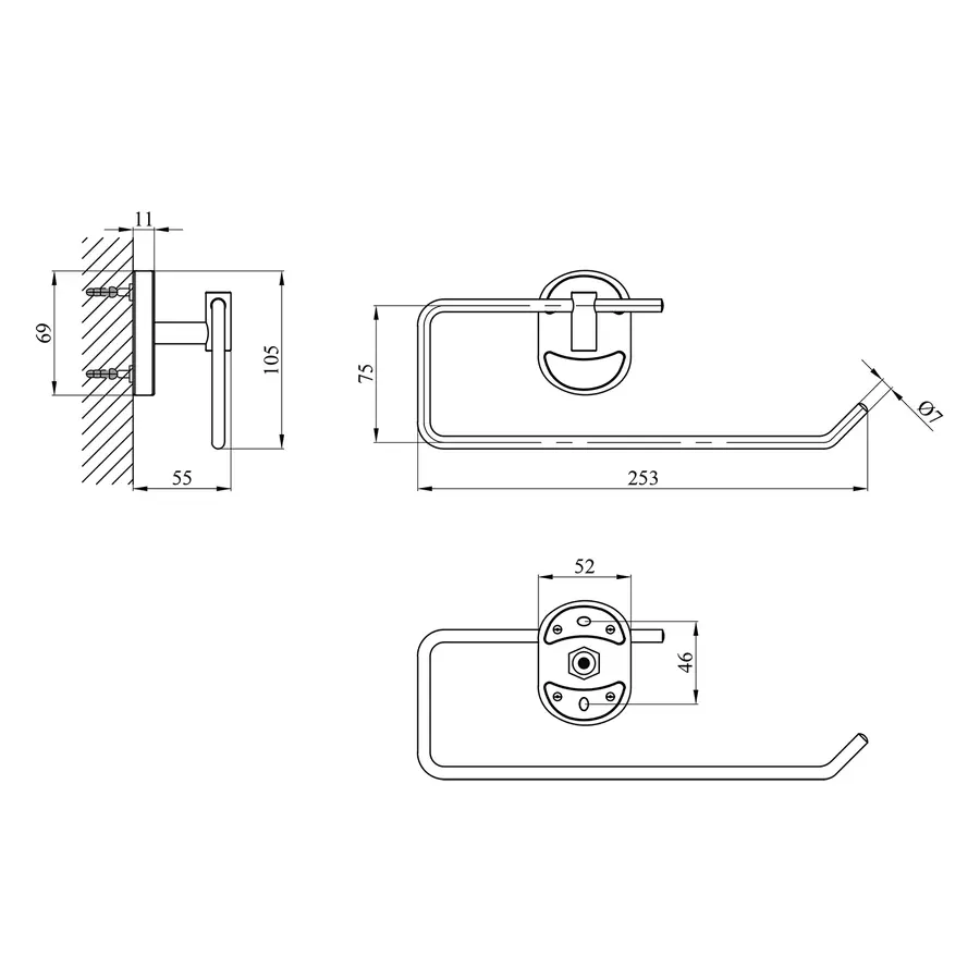 Тримач для туалетного паперу Kroner KRM Elbe - ACC2903-3