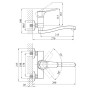 Смеситель кухонный настенный Kroner KRP Bayern - С040