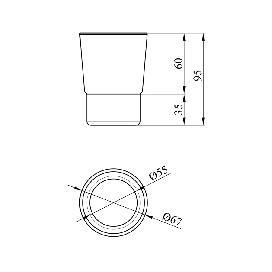 Стакан для ванной комнаты Kroner KRM Rizze - ACG204