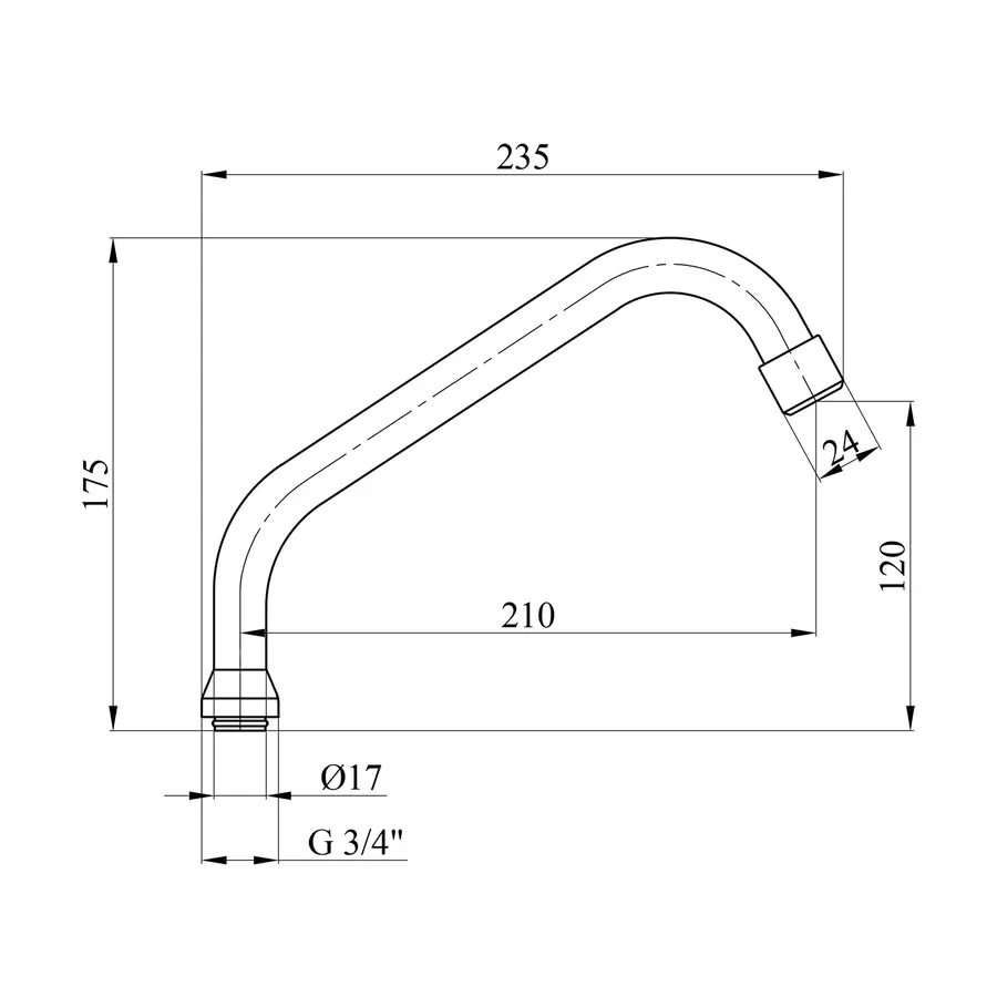 Вилив для змішувача Kroner KRM - C805