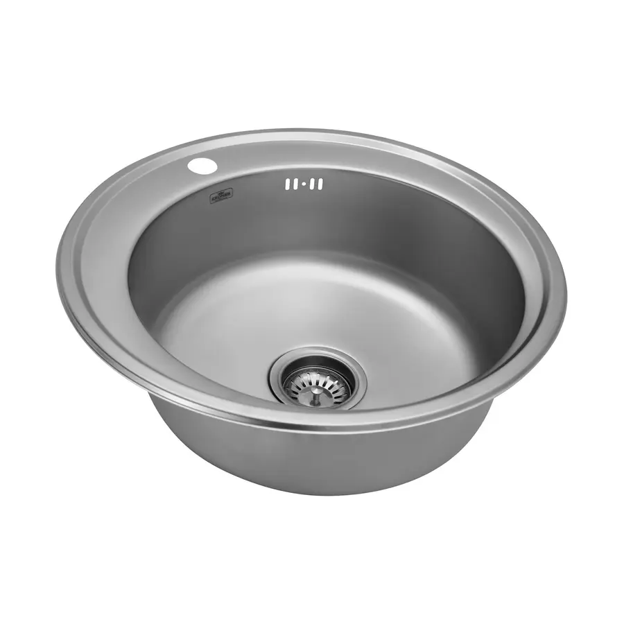 Кухонна врізна мийка з нержавіючої сталі Kroner KRP Satin-510 0.8мм-180