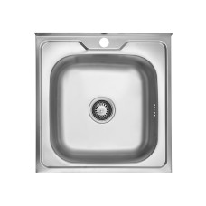 Кухонна накладна мийка з нержавіючої сталі Kroner KRP Dekor-5050 0.6 мм-160