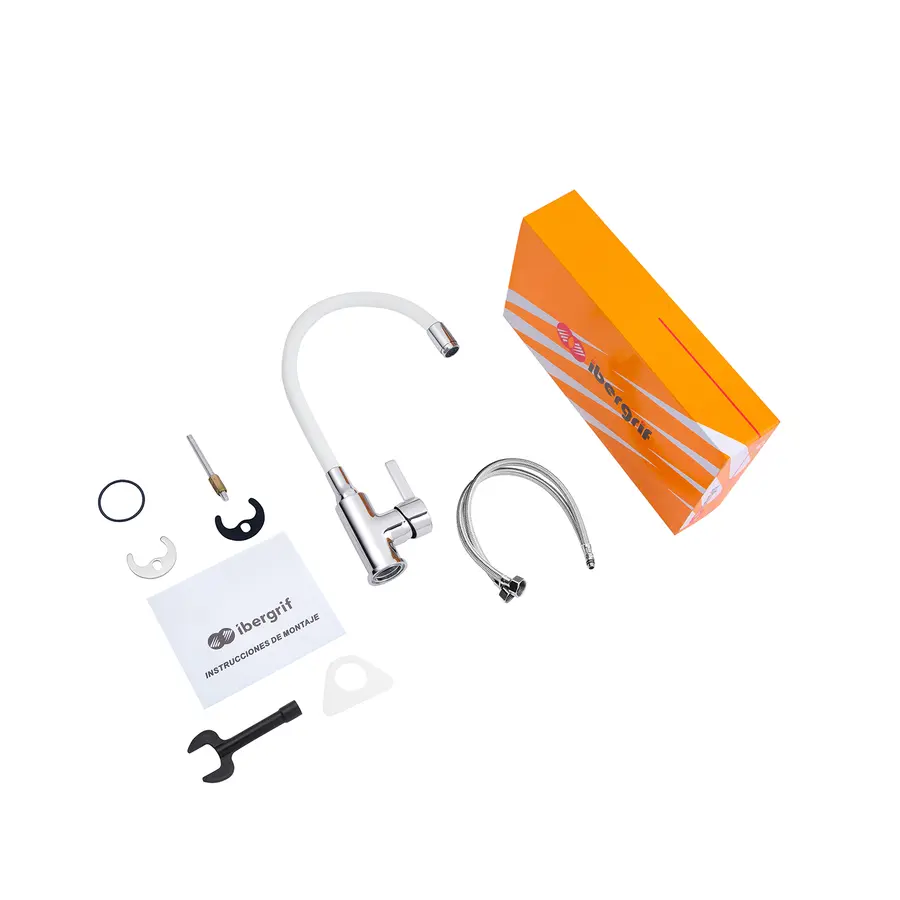 Смеситель для кухни с гибким изливом Ibergrif M22112-3