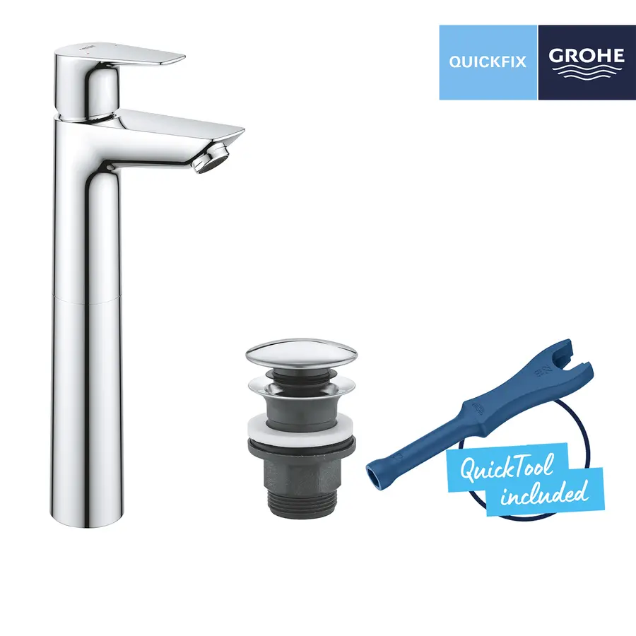 Смеситель для раковины Grohe QuickFix StartEdge XL-Size 23777001 с донным клапаном