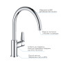 Змішувач одноважільний для кухонної мийки Grohe QuickFix StartEdge 30529001