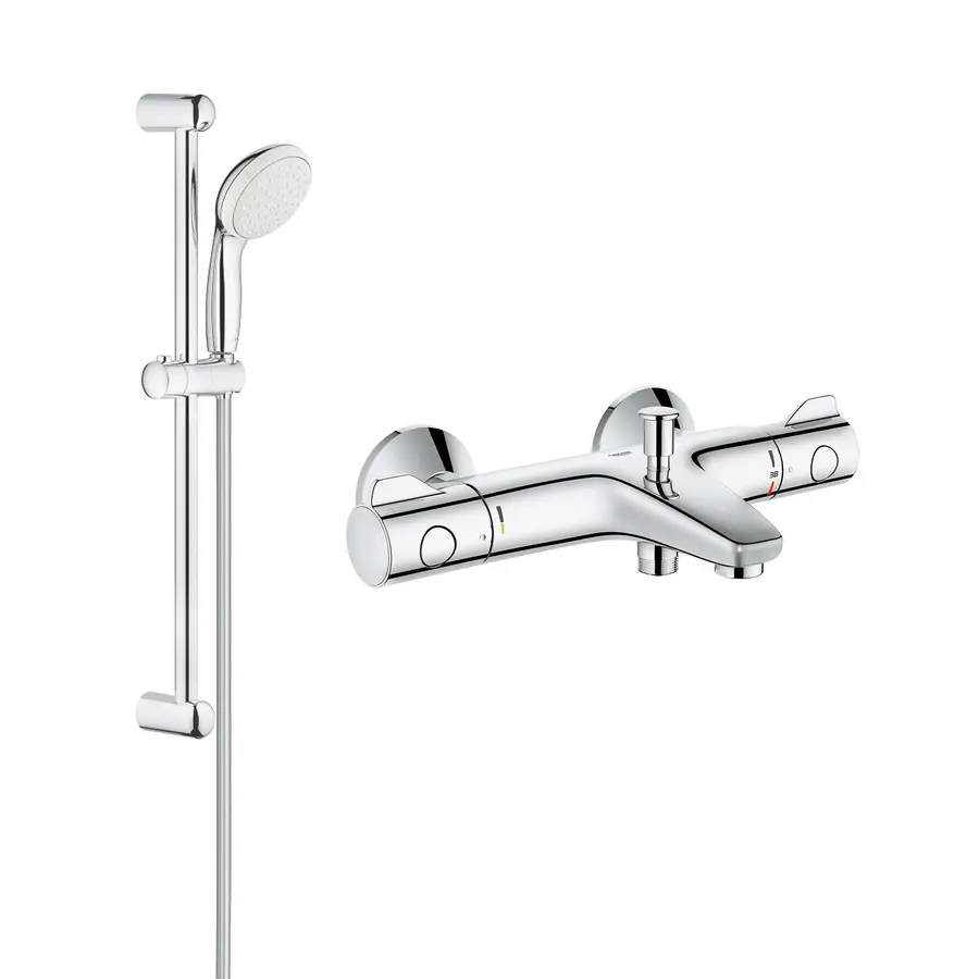 Смеситель для ванны Grohe Grohtherm 800 34567000 з душевым гарнитуром 27853001 (34567001)