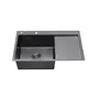 Кухонная мойка Kroner KRP Schwarze - 7849LHM PVD (3,0/1,0 мм)