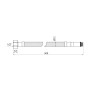 Гибкая подводка для подключения смесителя Kroner KRP - 50 1/2"хМ10 в оплетке из нержавеющей стали (пара)