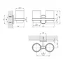 Стакан двойной для ванной комнаты Kroner KRM Elbe - ACG2908 с держателем зубных щеток
