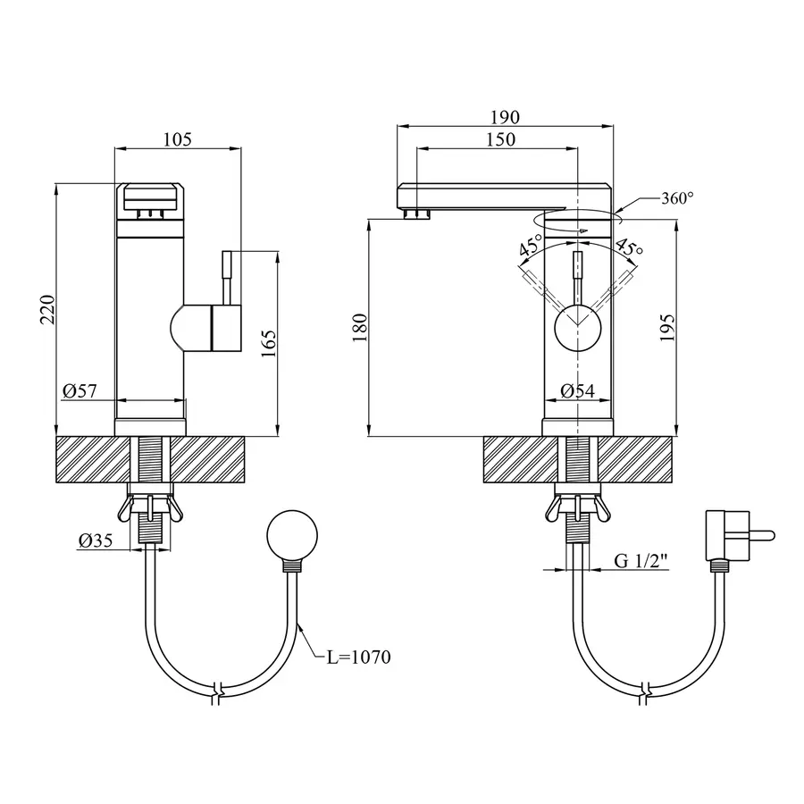 Проточный водонагреватель Kroner KRP Volt-ESG089 с дисплеем