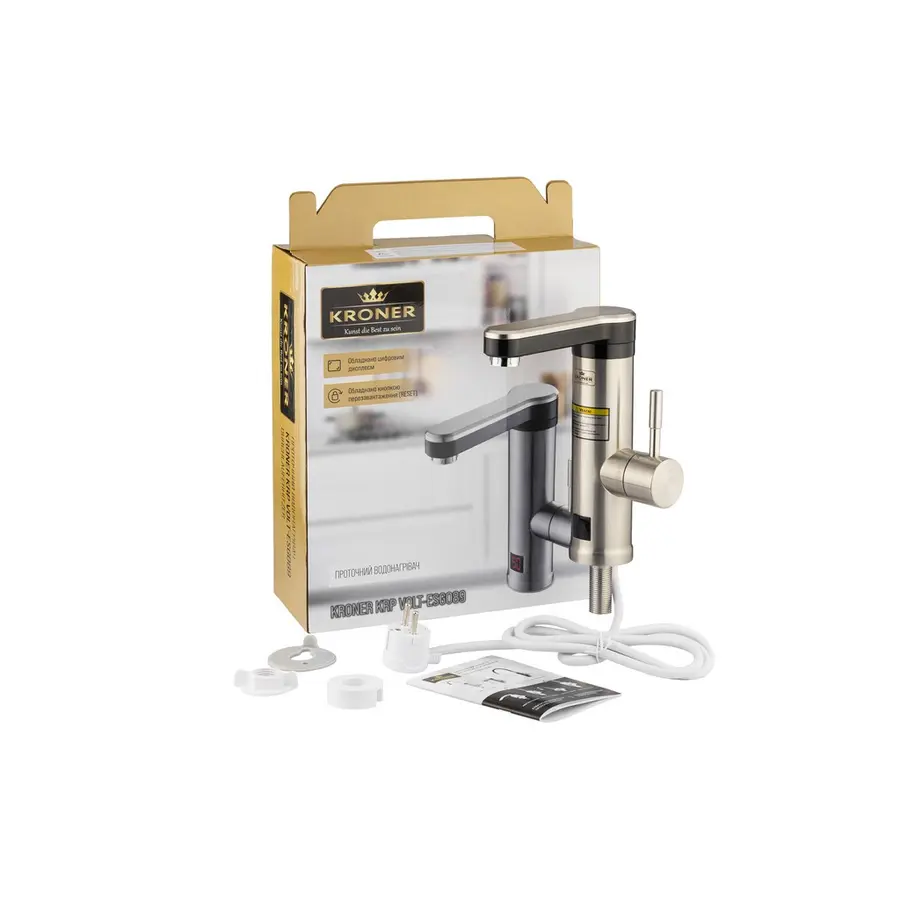 Проточный водонагреватель Kroner KRP Volt-ESG089 с дисплеем