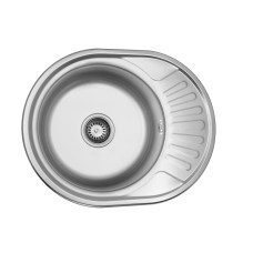 Кухонна врізна мийка з нержавіючої сталі Kroner KRP Dekor-5745 0.6 мм-160