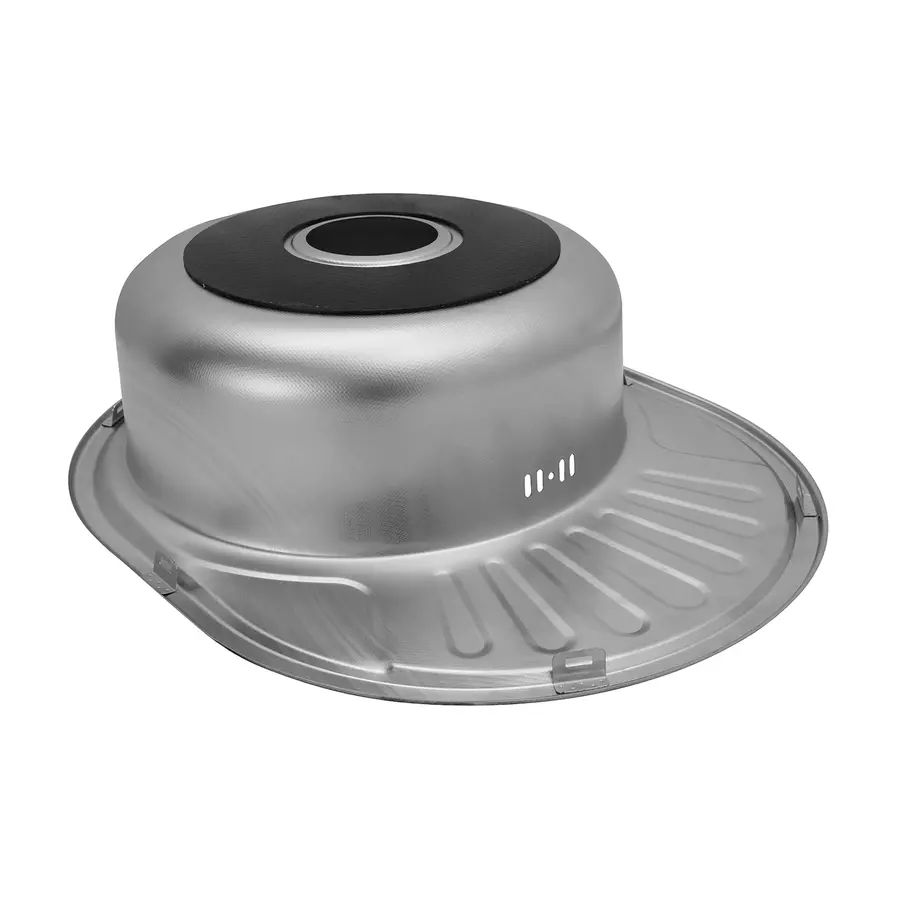 Кухонна врізна мийка з нержавіючої сталі Kroner KRP Dekor-5745 0.6 мм-160 Кухонна врізна мийка з нержавіючої сталі Kroner KRP Dekor-5745 0.6 мм-160