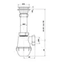 Сифон для кухонної мийки KronoPlast 1 1/2''х40 мм з різьбовим випуском SM14010000