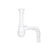 Сифон для кухонной мойки KronoPlast 1 1/2''х40 мм с резьбовым выпуском SM14010042