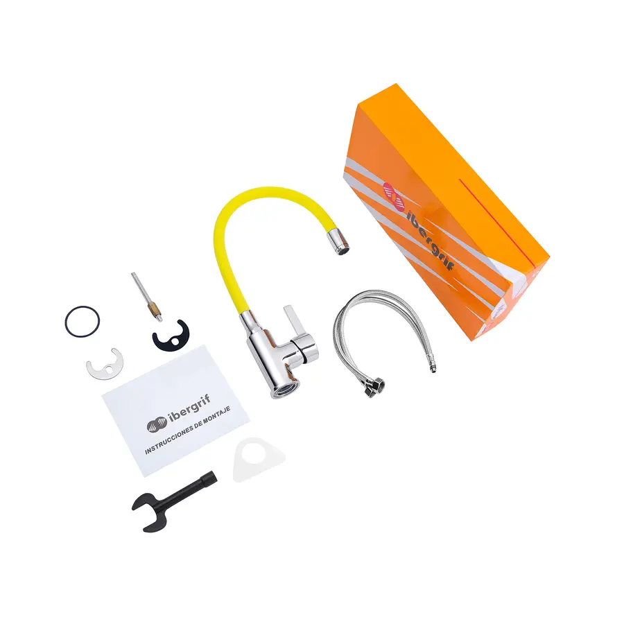 Смеситель для кухни с гибким изливом Ibergrif M22112-4