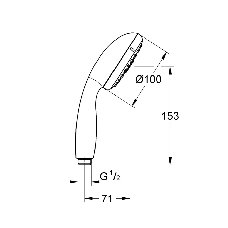 Лійка для ручного душу Grohe QuickFix Vitalio Start 100 26031000